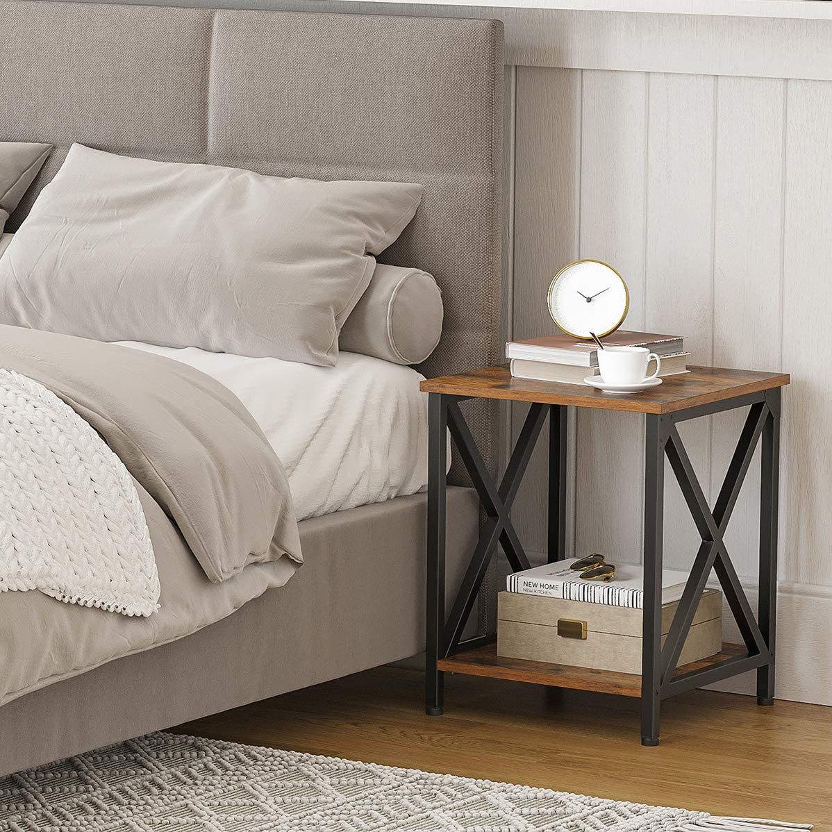 Rena Side Table with Steel Frame