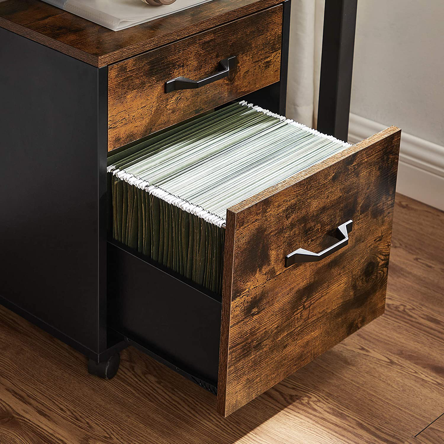 Rena Rolling File Cabinet with 2 Drawers