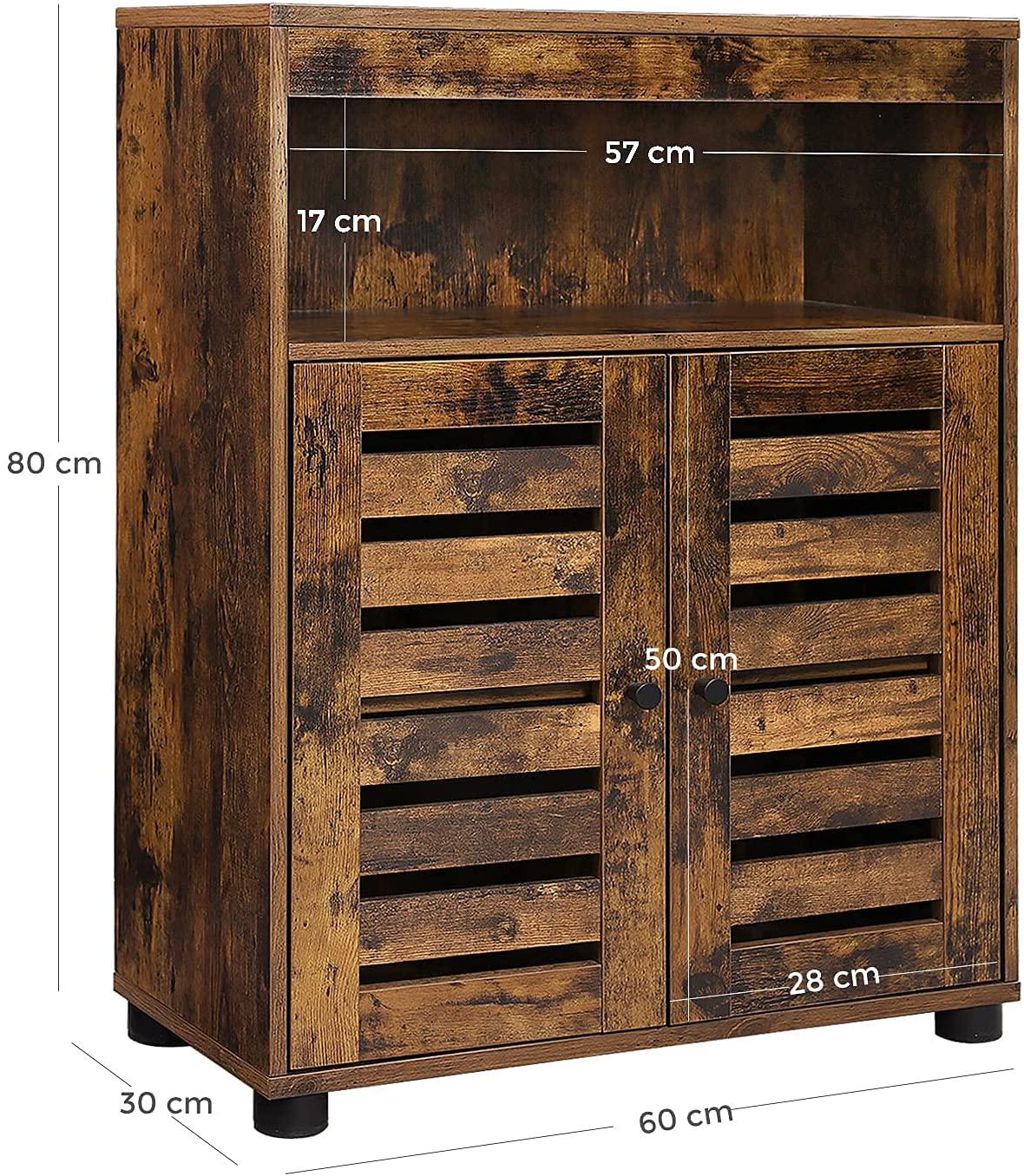 Rena Rustic Cabinet Storage Cupboard 