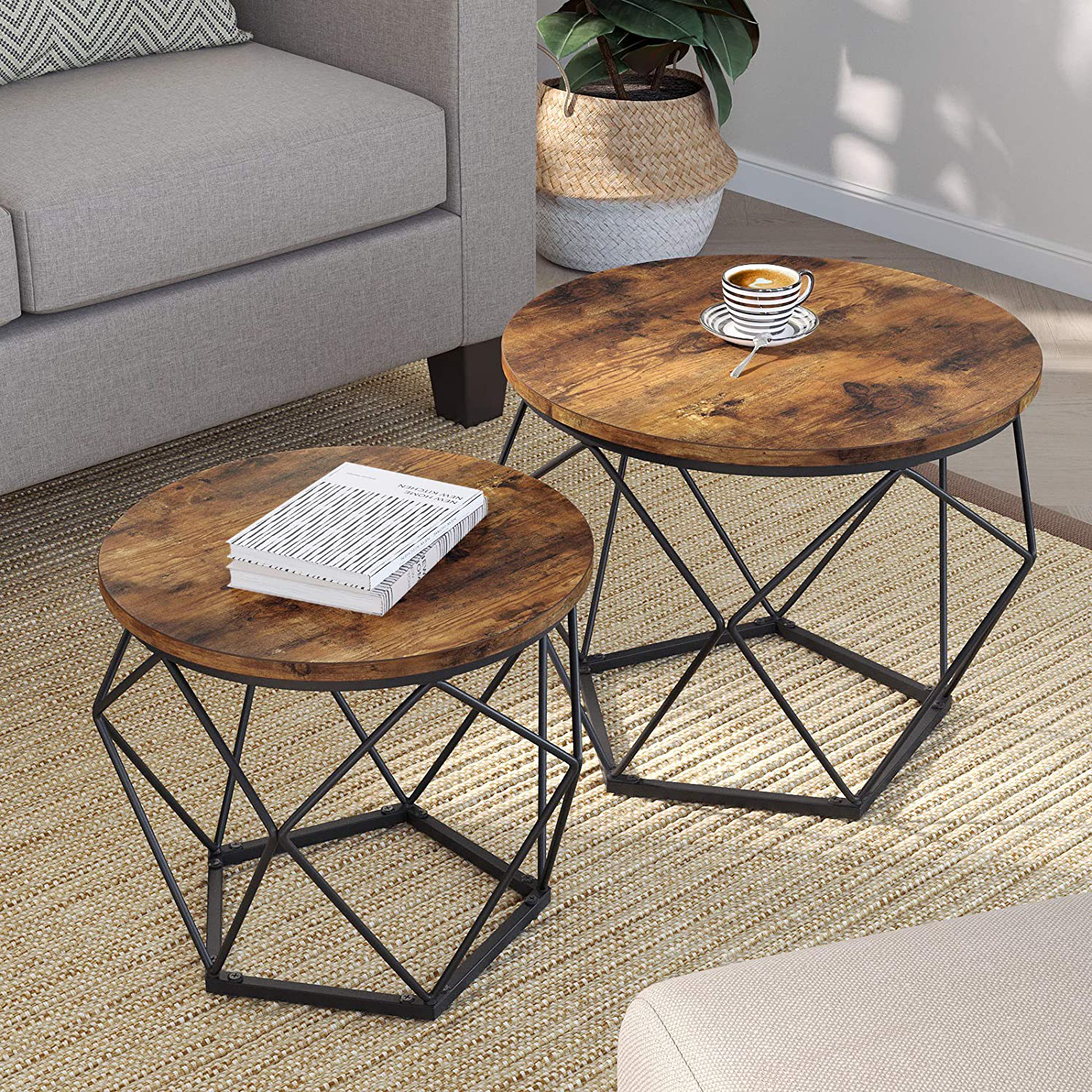 Rena Coffee Tables Set of 2 Side Tables 