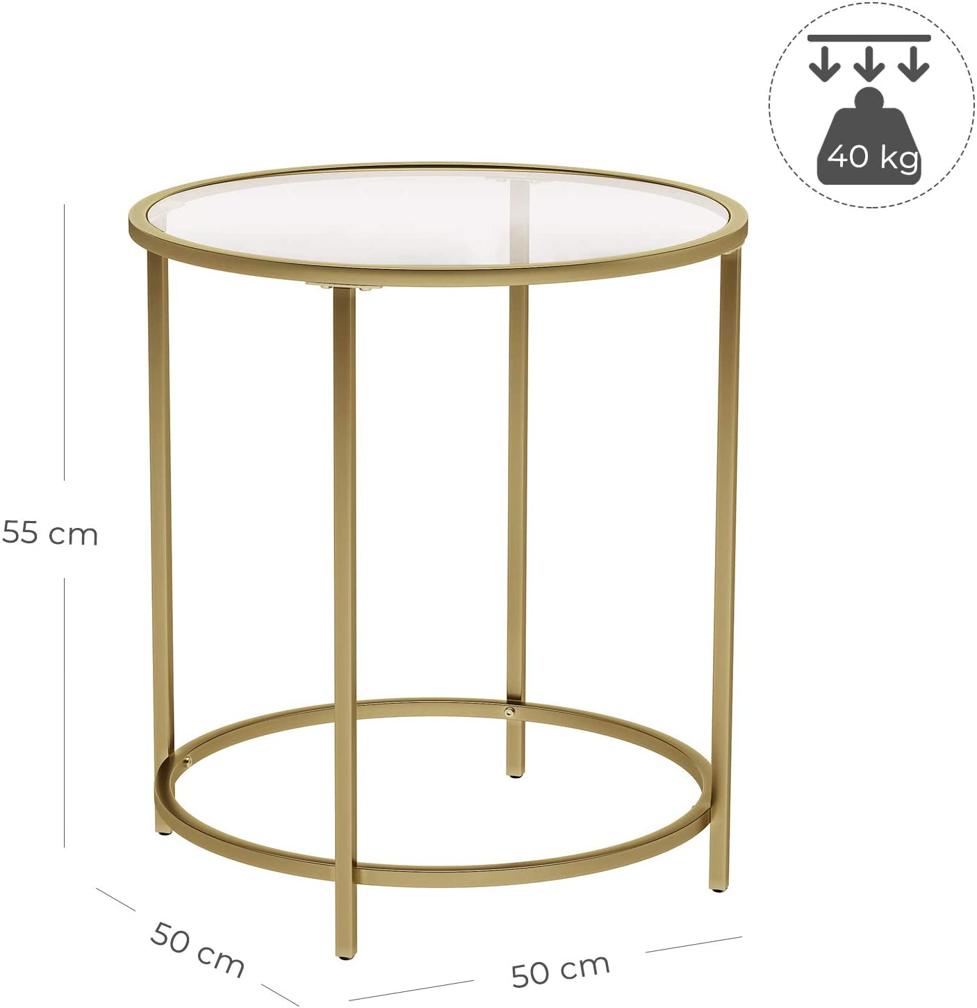 Campton Round Glass Side Table