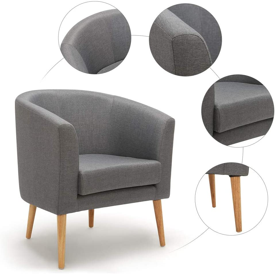 Toby Tub Chair Set Armchair with Footstool