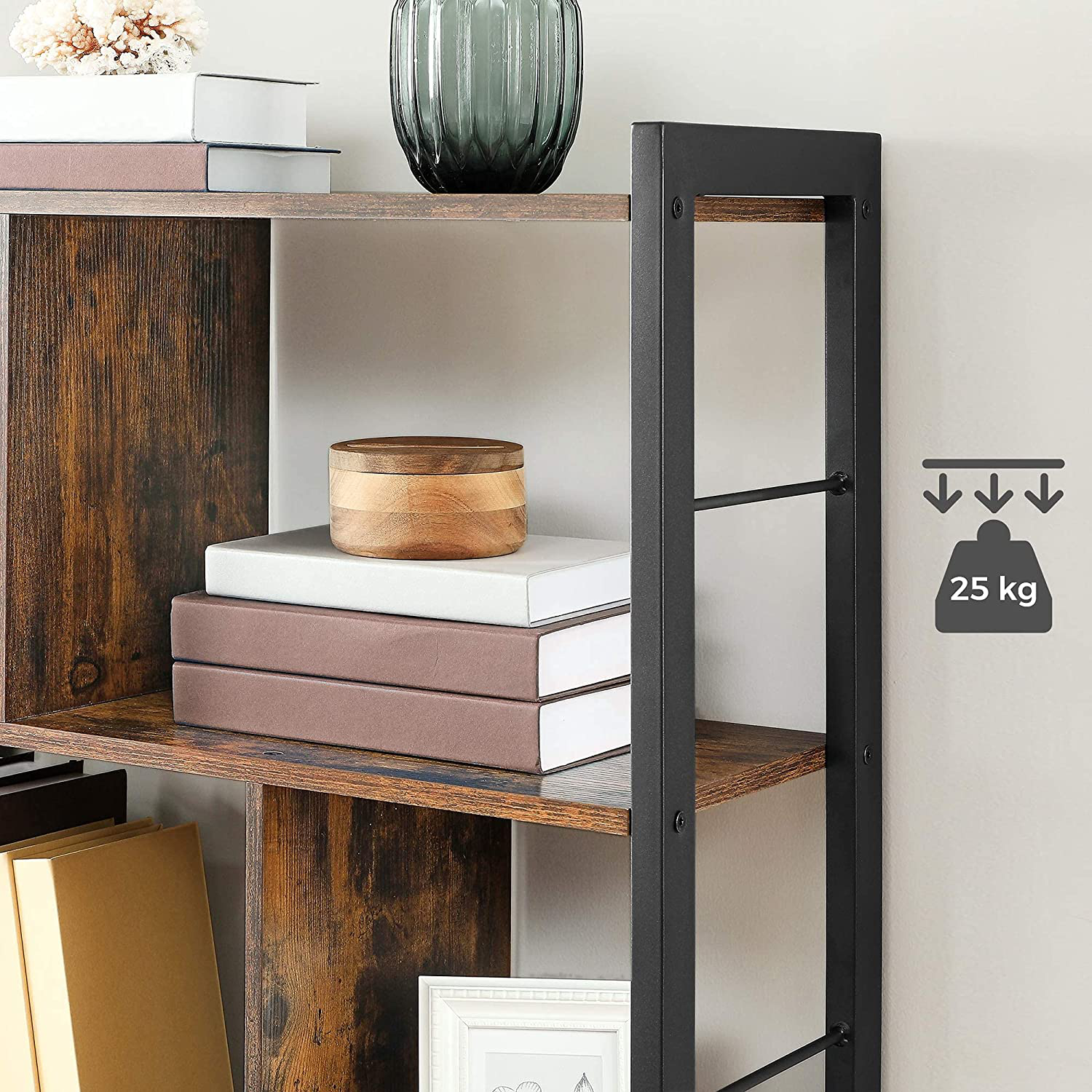 Rena Bookshelf with Steel Frame