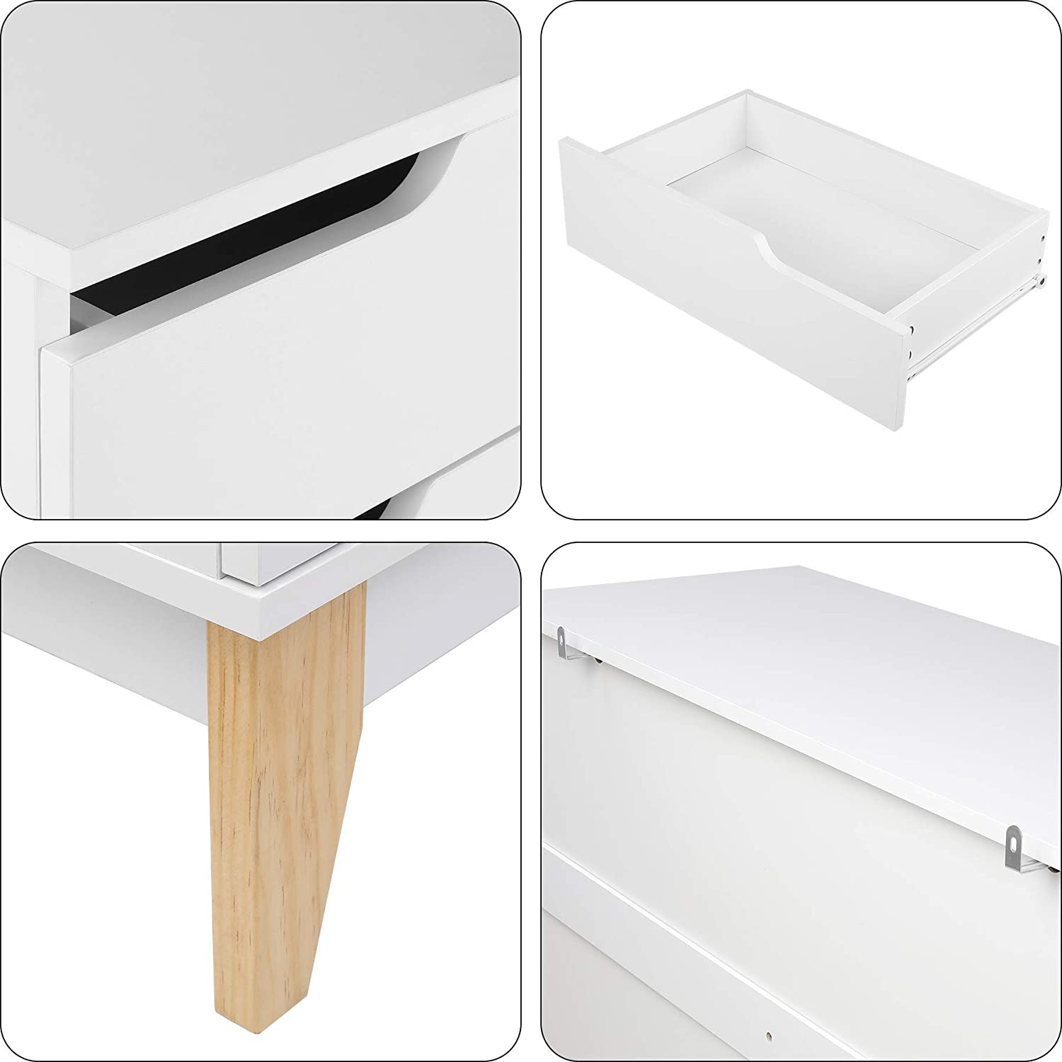 Lynton Chest of 6 Drawers White Cupboard Storage 
