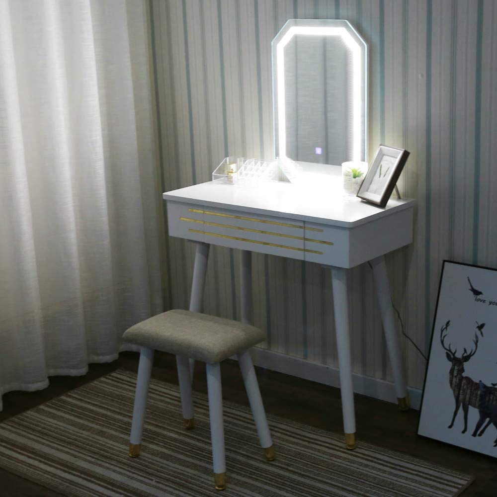 Eden Dressing Table Set with Oval Mirror 