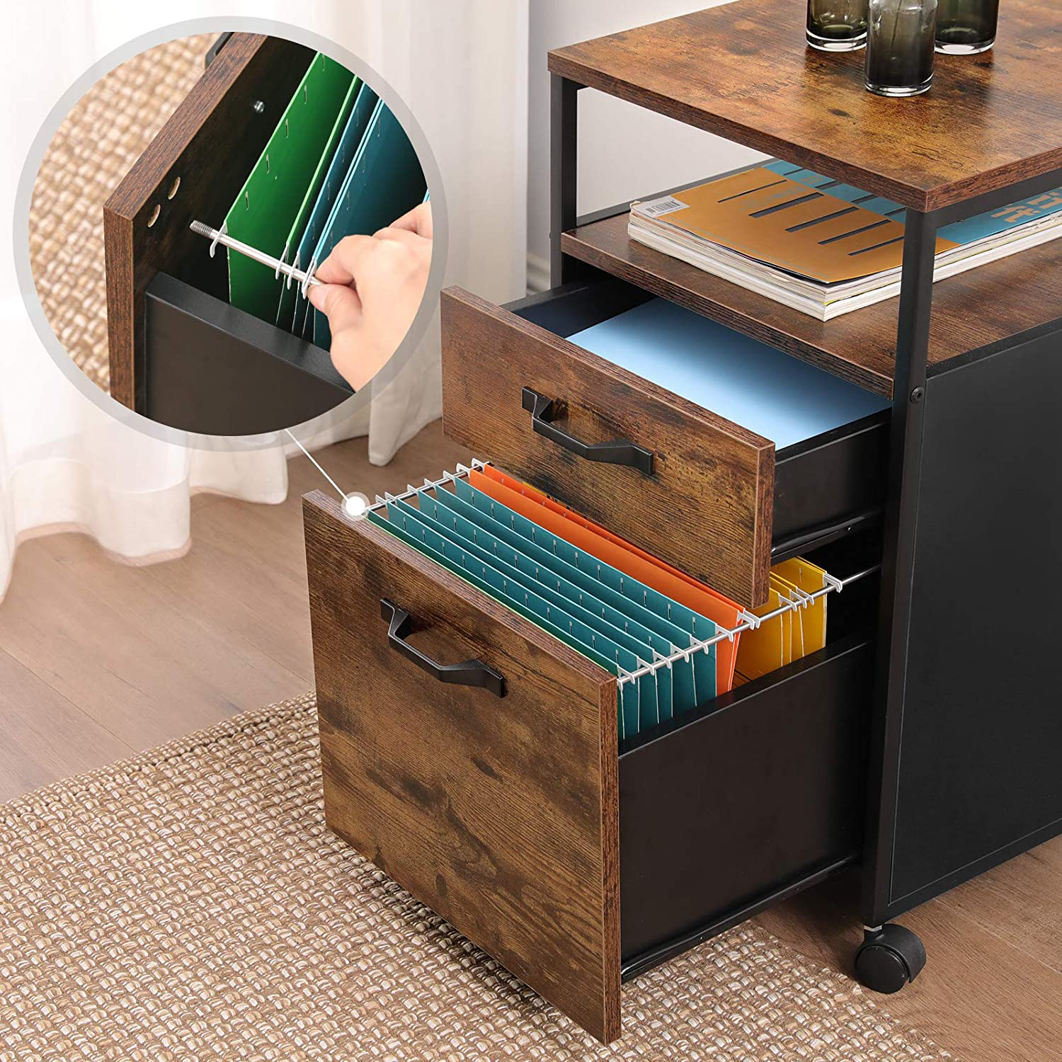 Rena Square File Cabinet with 2 Drawers
