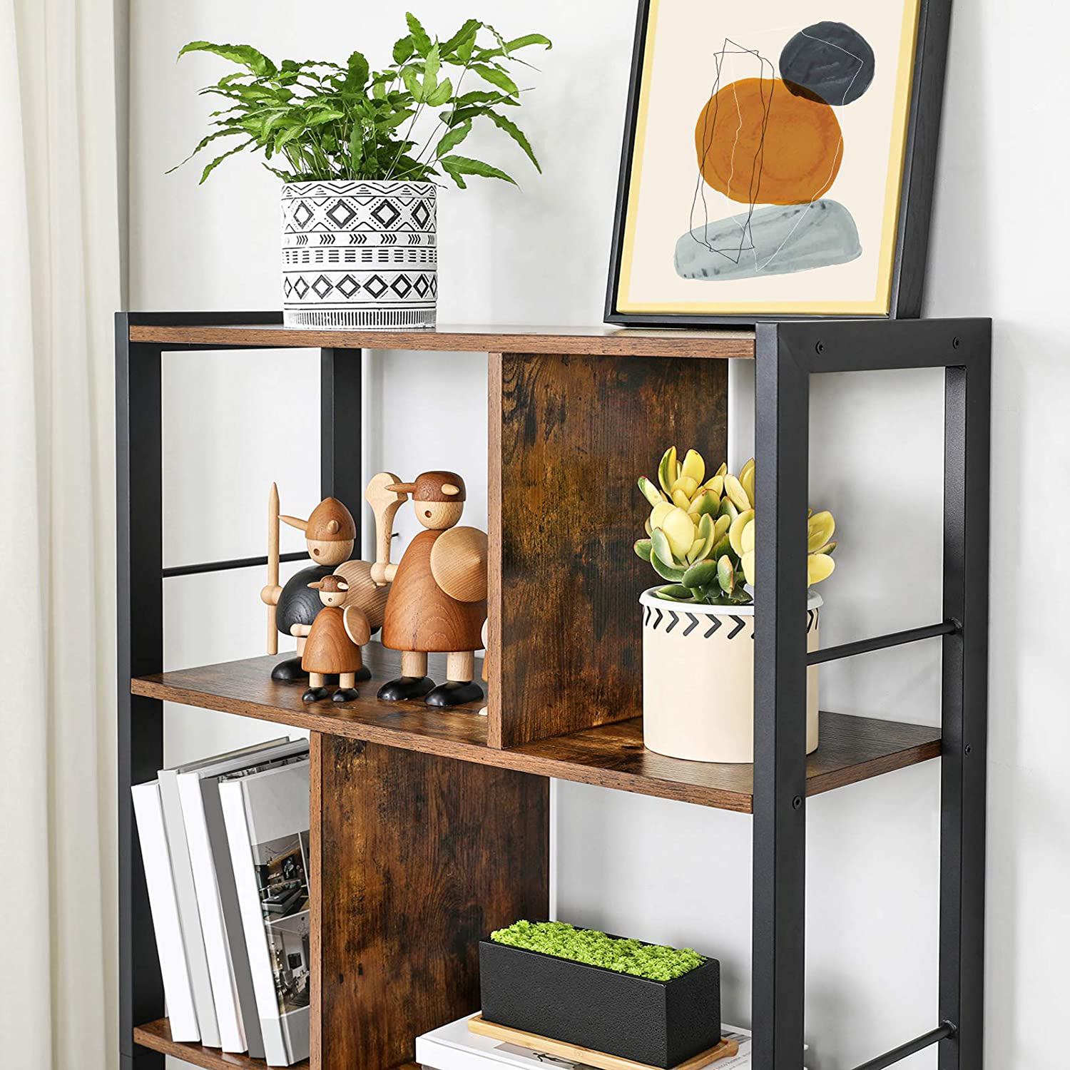 Rena Bookshelf with Steel Frame