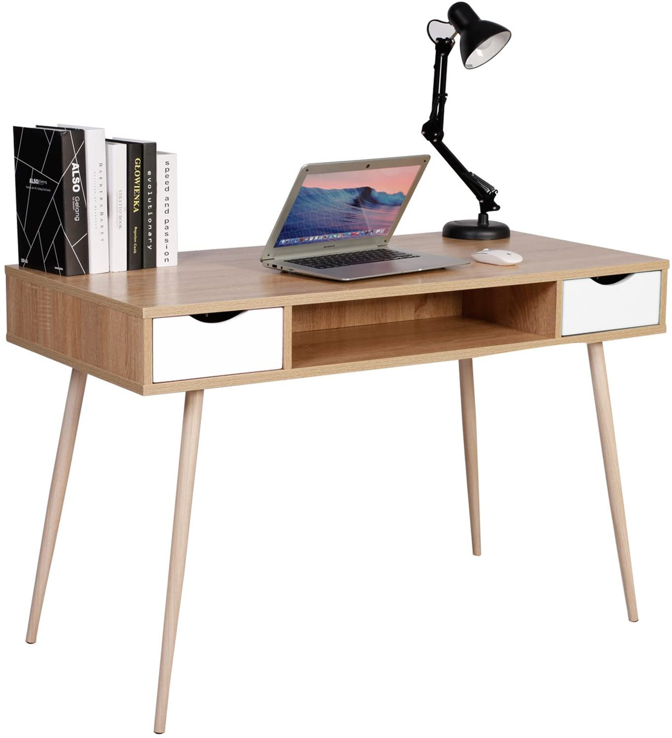 Abby Home Office Desk with 2 Drawers 