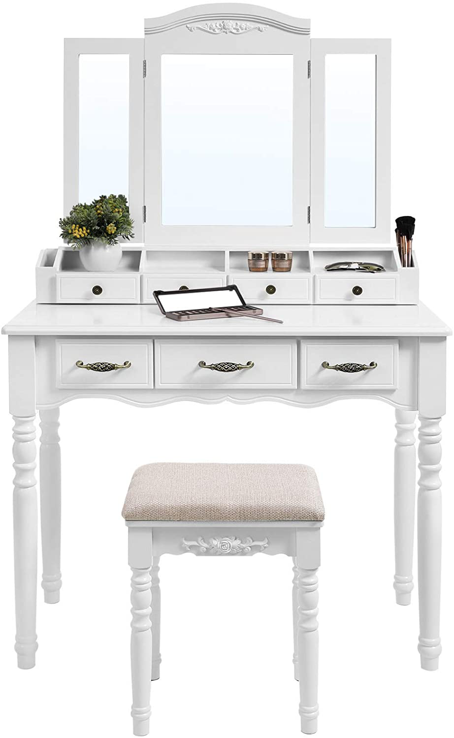 Lynton Dressing table set with 7 Drawers