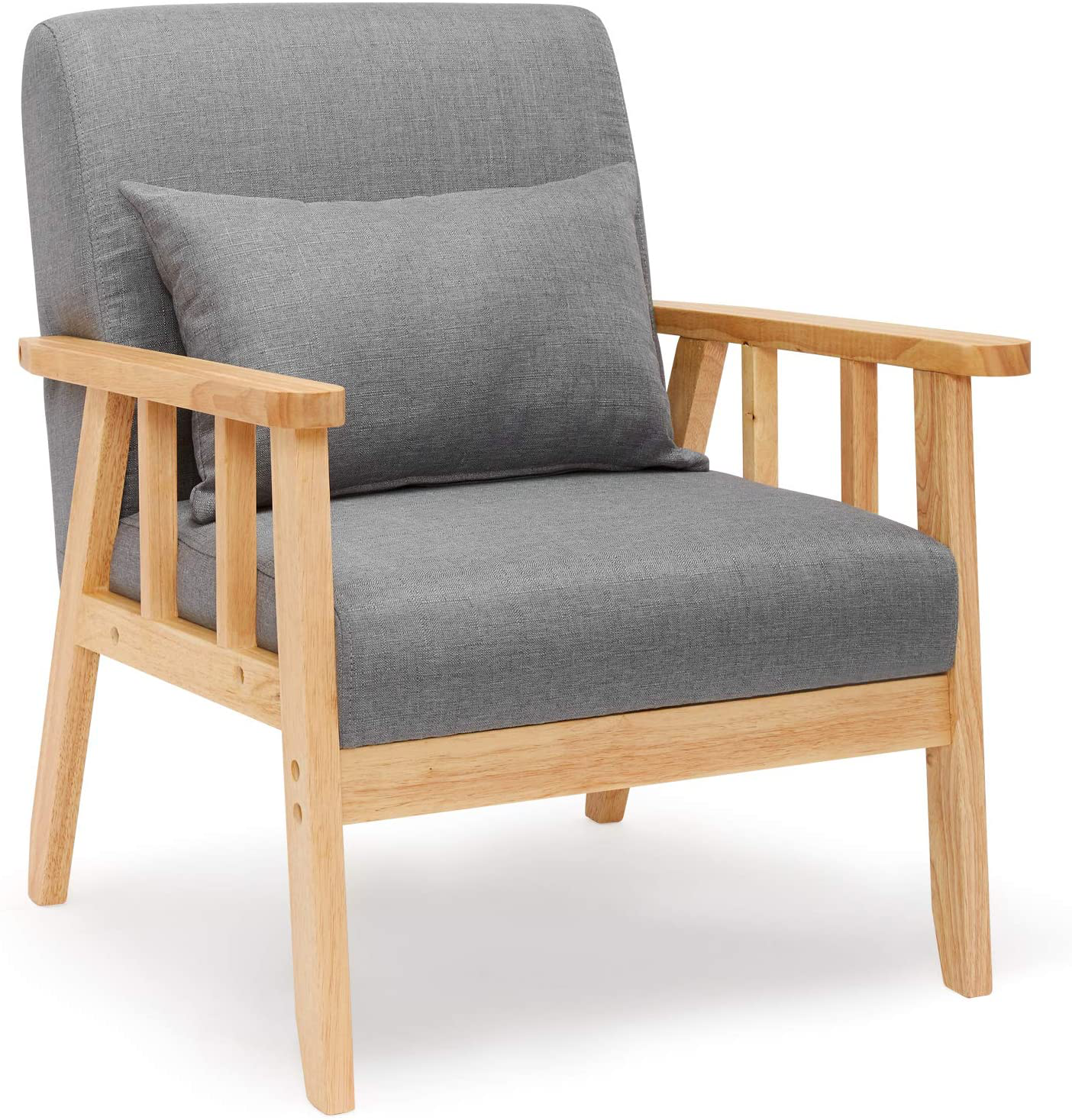Toby Armchair Sofa Solid Wood Frame with Cushion 