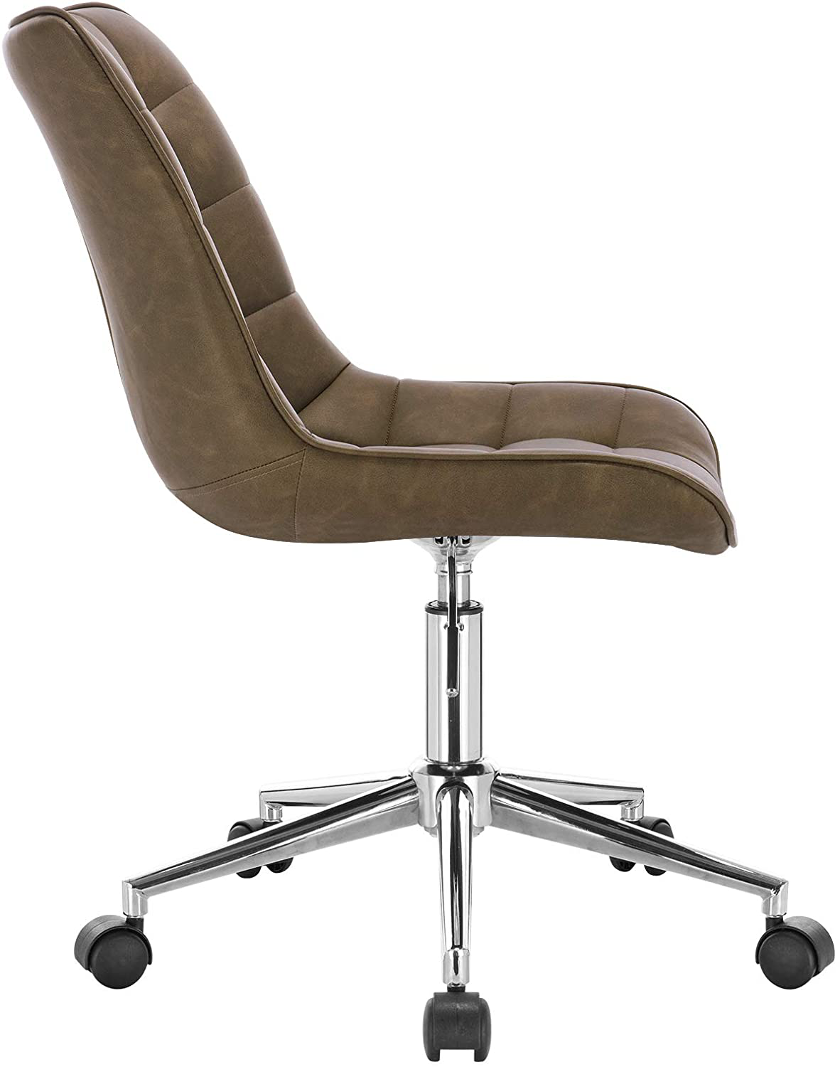 Chester Padded Office Chair Brown Leather
