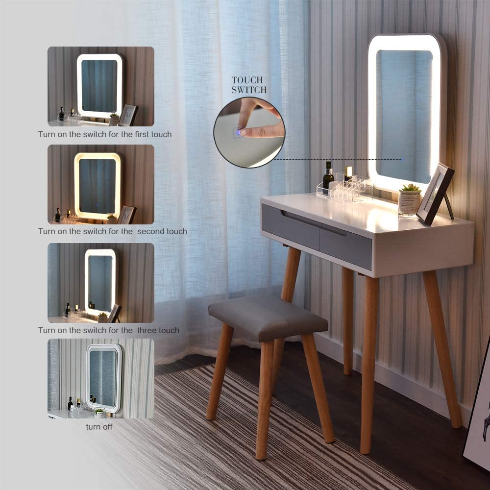 Rectangular Mirror with Different Lights