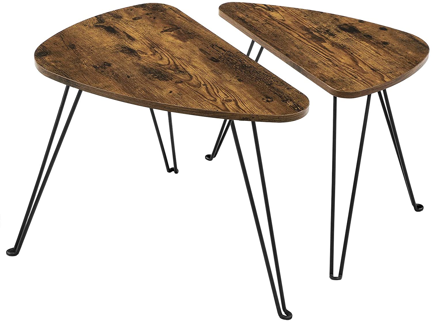 Rena Nest Tables Rustic Brown Set of 2