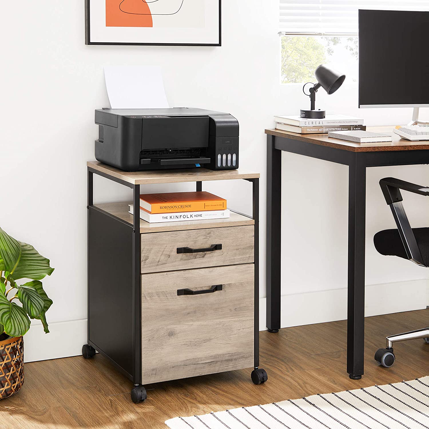 Rena Square File Cabinet with 2 Drawers