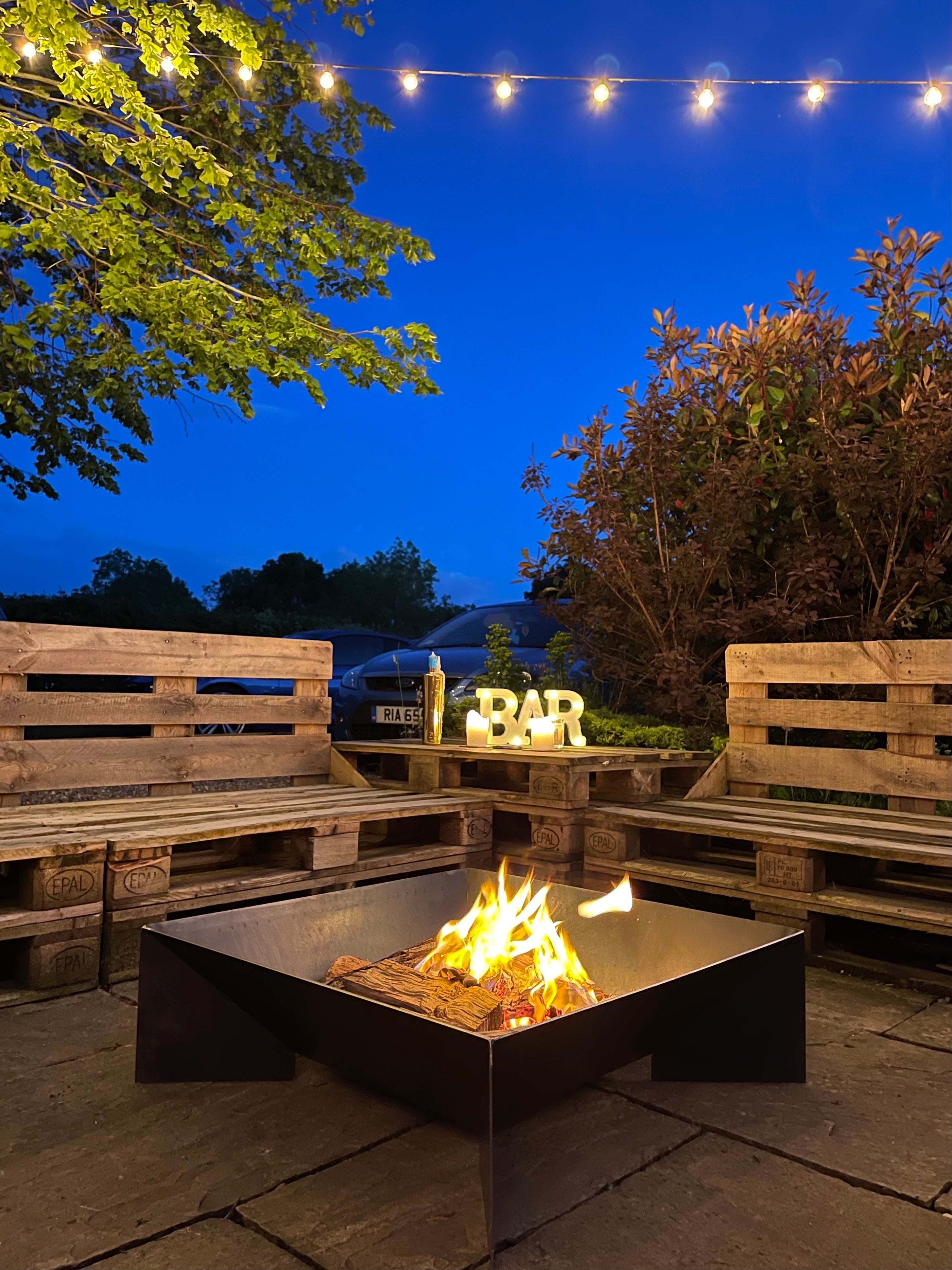 Oxford Square Fire pit Modern Handmade Fire pit