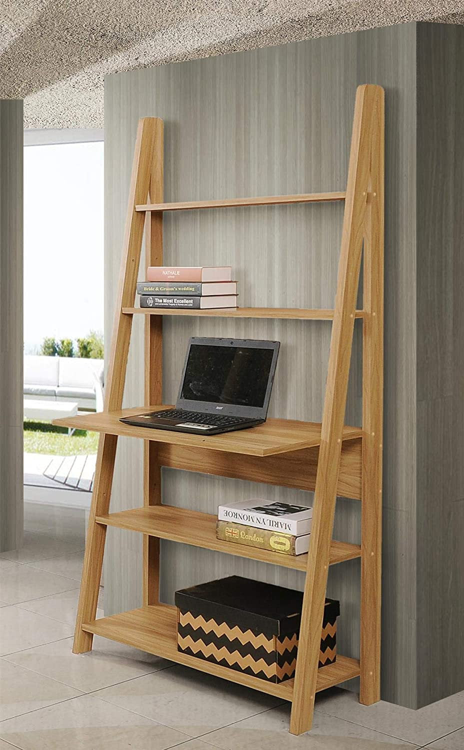 Fulton Oak Ladder Desk Shelves