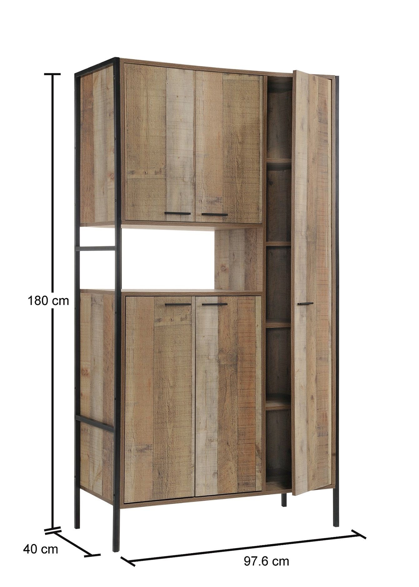 Urban Large Storage Cabinet Wood Effect