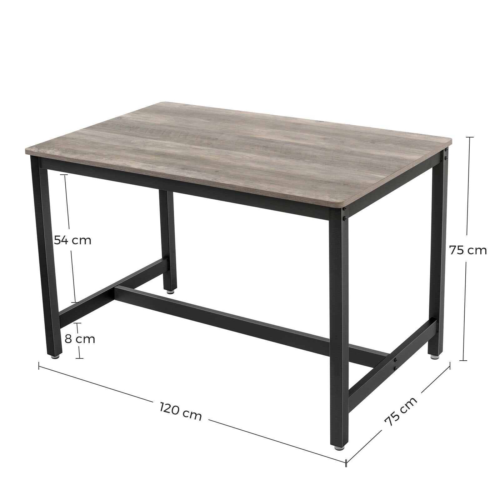 Small Dining Table Rustic Wood 4 Seater