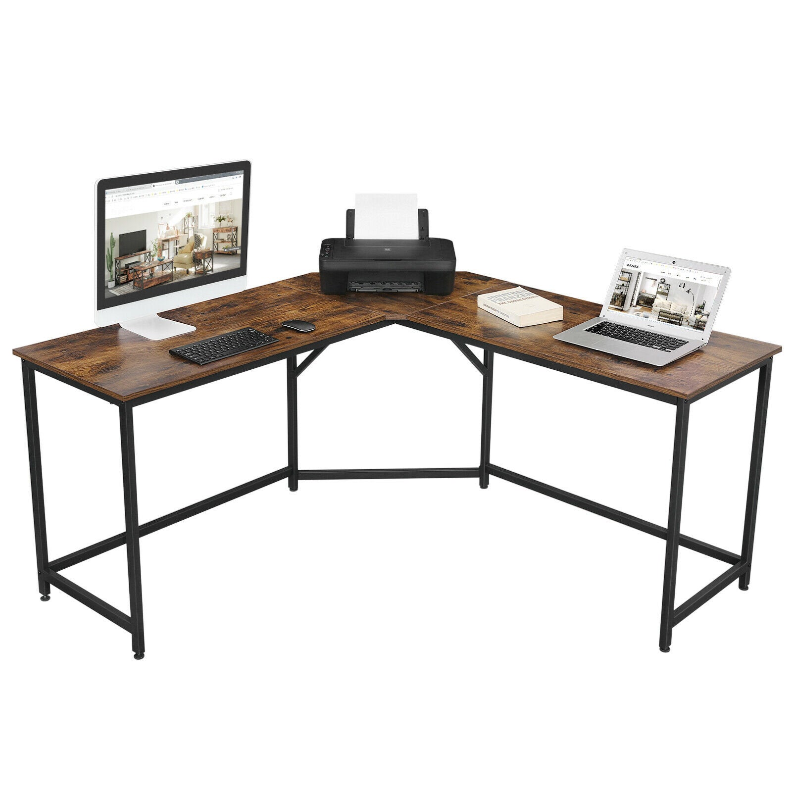 Rena Large Corner Desk Industrial Design