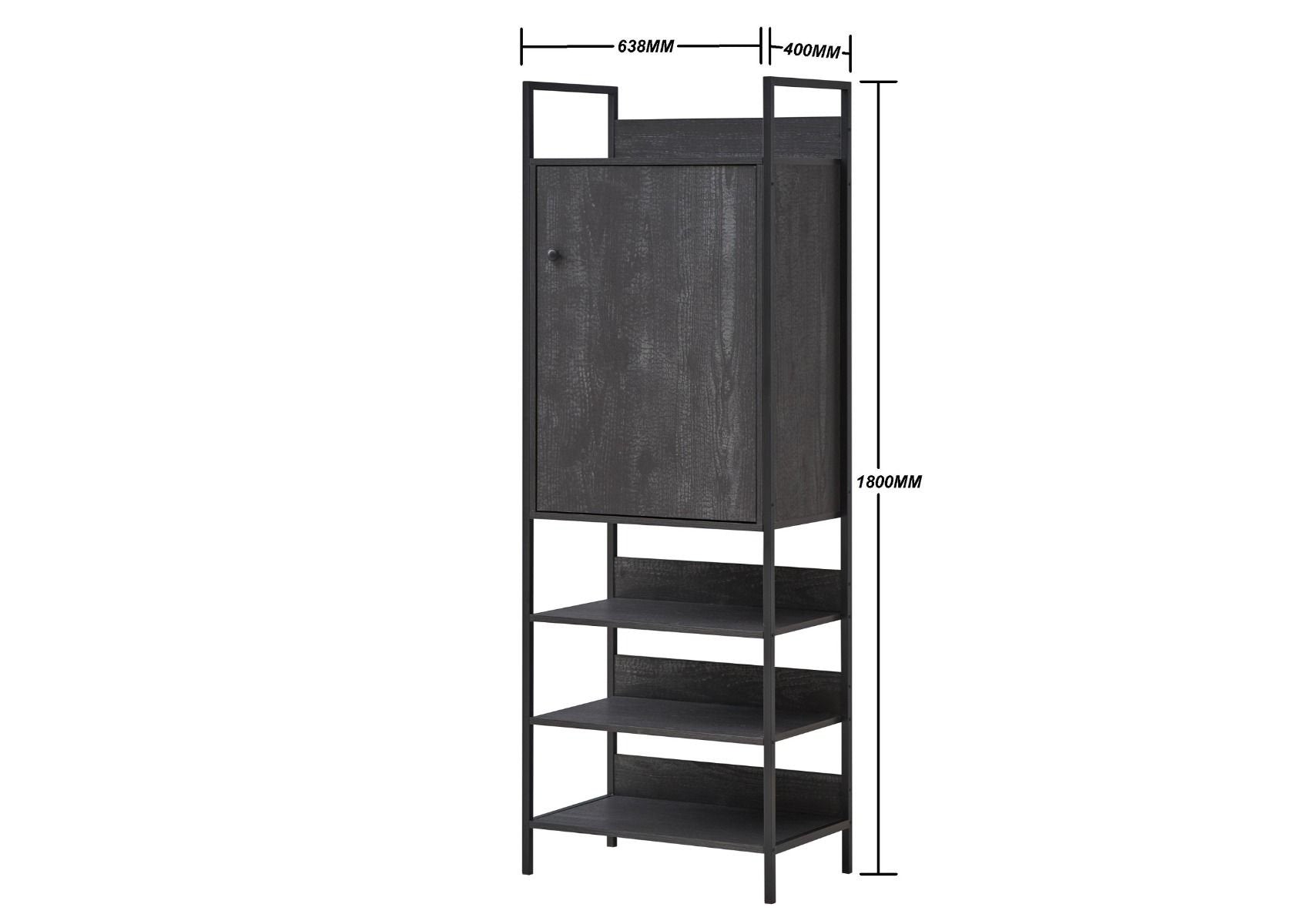 Lynx Clothing Rack with Shelves
