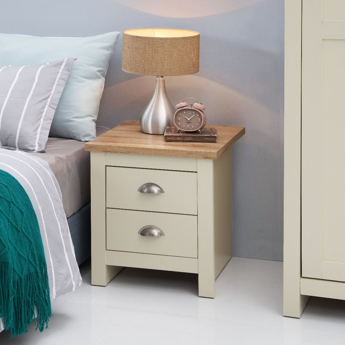 Wilby Cream Bedside Table