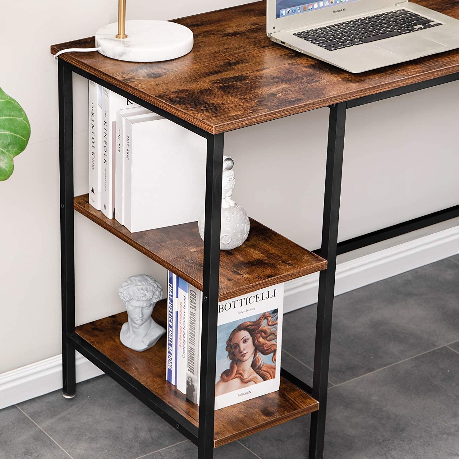 Rena Corner Desk with Shelves on LHS