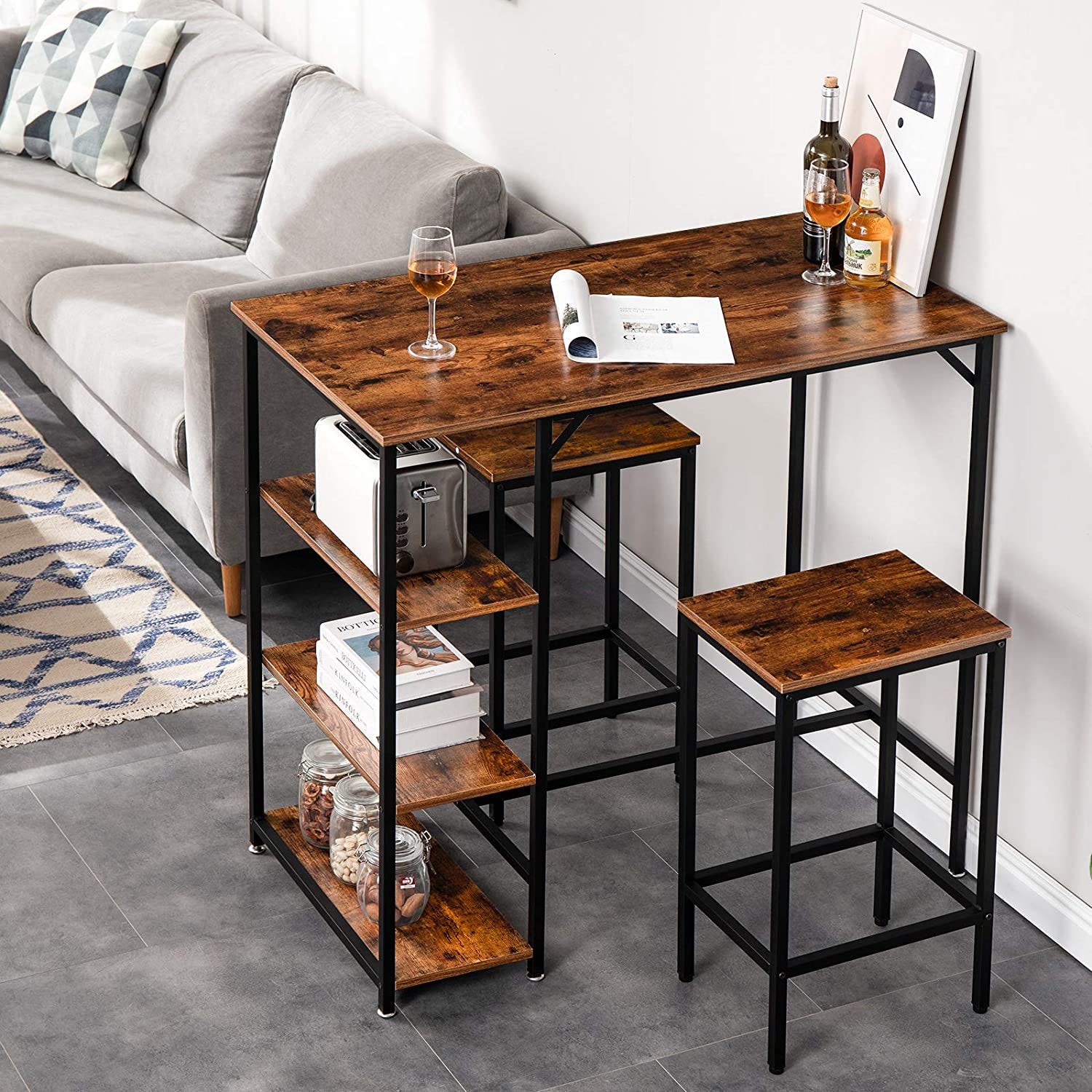 Rena Breakfast Bar Table Set with Stool
