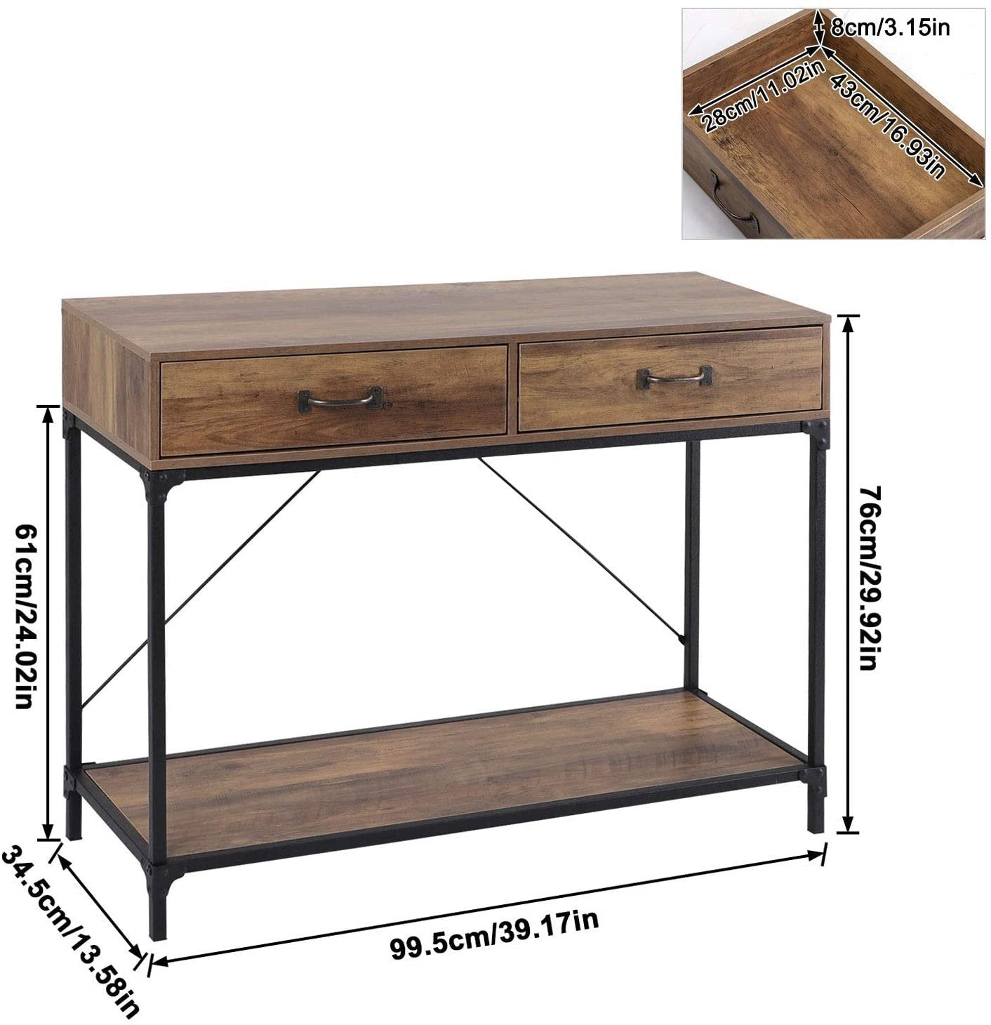 Hadid Console table with Drawers