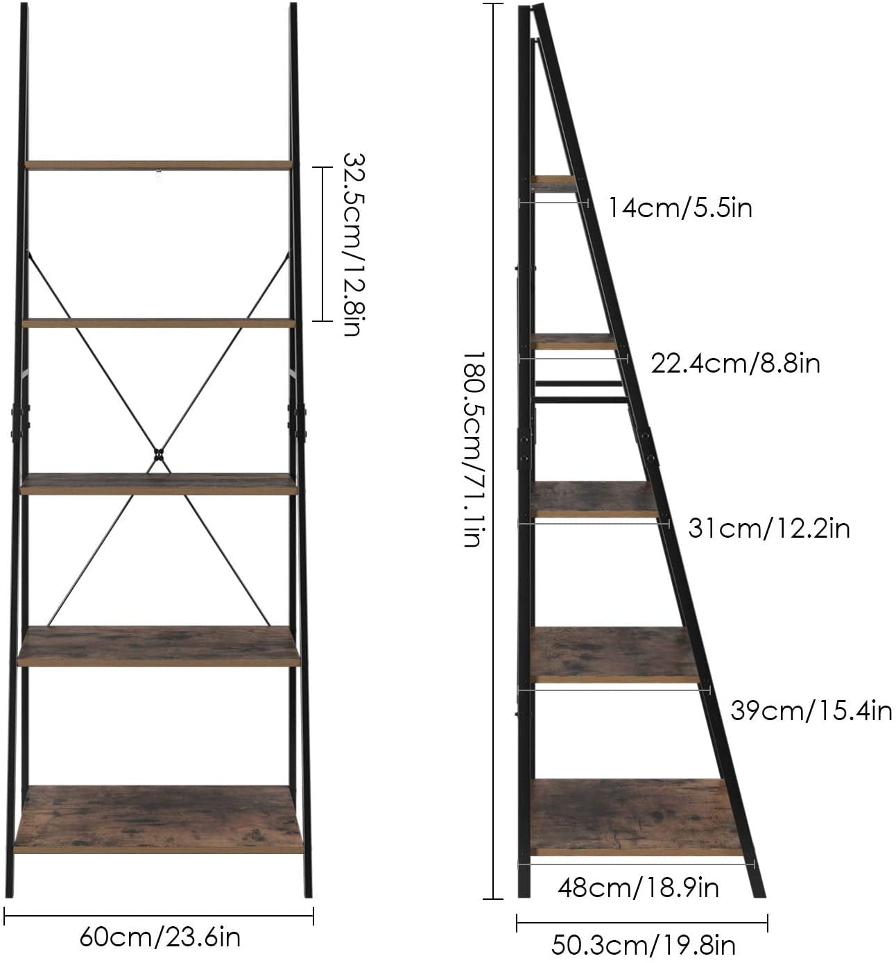 Rena Rustic Ladder Shelf