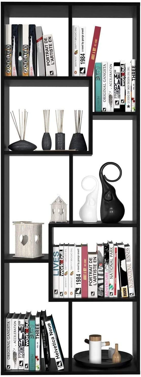 Kensington Tall Black Bookcase Modern