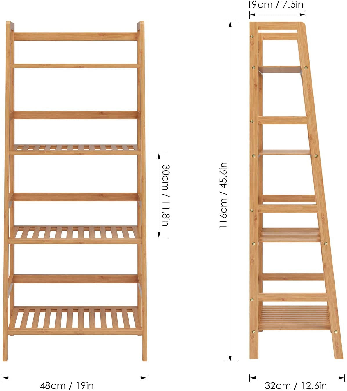 Lyla Bamboo Ladder Shelf