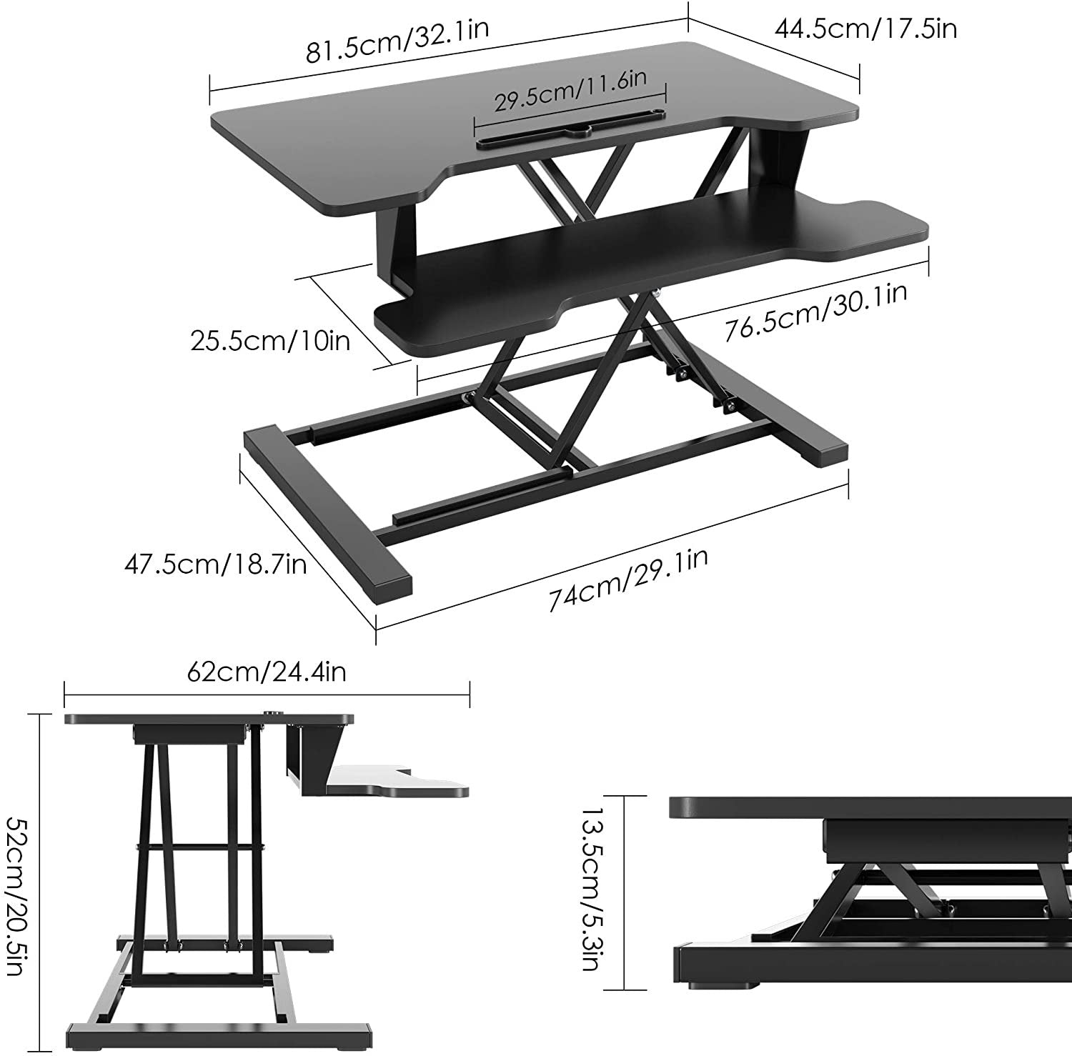 Bern Standing Desk Converter Adjustable