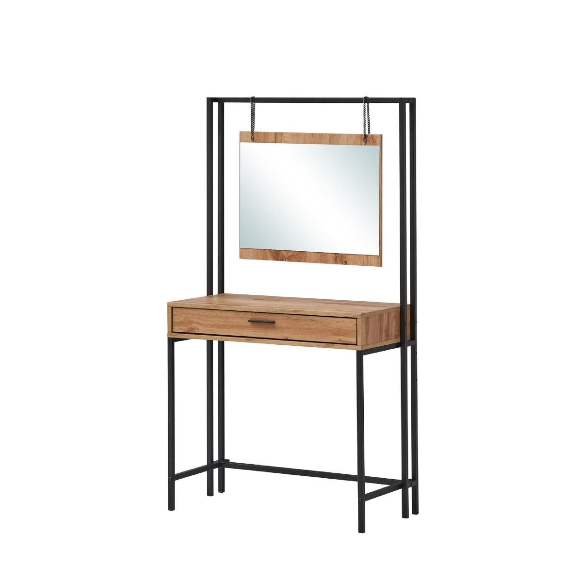 Dressing table with Mirror Oak Finish