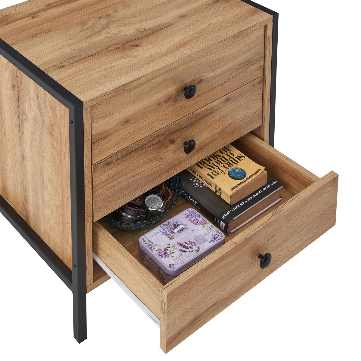 Woburn Bedside Table with 3 Drawers